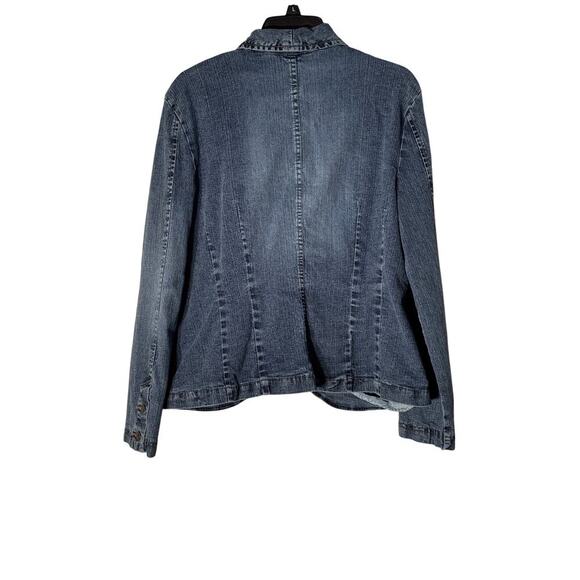 Inked and Faded Jean Jacket Women's Large - Picture 2 of 7